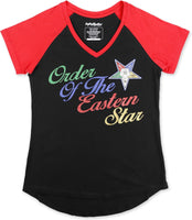 Big Boy Eastern Star Divine S2 V-Neck Ladies Tee [Black]