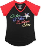 Big Boy Eastern Star Divine S2 V-Neck Ladies Tee [Black]