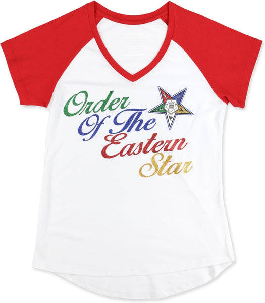 Big Boy Eastern Star Divine S2 V-Neck Ladies Tee [White]