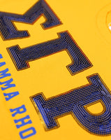 Big Boy Sigma Gamma Rho Divine 9 Sequin Patch Ladies Tee [Gold]