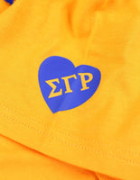 Big Boy Sigma Gamma Rho Divine 9 Sequin Patch Ladies Tee [Gold]