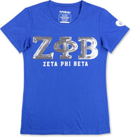 Big Boy Zeta Phi Beta Divine 9 Sequin Patch Ladies Tee [Royal Blue]