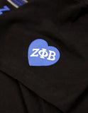 Big Boy Zeta Phi Beta Divine 9 Sequin Patch Ladies Tee [Black]
