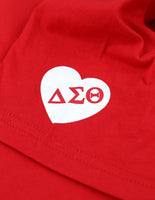 Big Boy Delta Sigma Theta Divine 9 Sequin Patch Ladies Tee [Red]