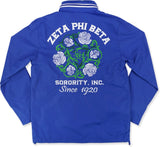Big Boy Zeta Phi Beta Divine 9 S8 Ladies Windbreaker Jacket [Royal Blue]
