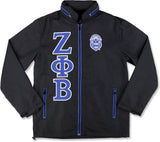 Big Boy Zeta Phi Beta Divine 9 S8 Ladies Windbreaker Jacket [Black]