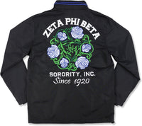 Big Boy Zeta Phi Beta Divine 9 S8 Ladies Windbreaker Jacket [Black]