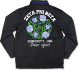 Big Boy Zeta Phi Beta Divine 9 S8 Ladies Windbreaker Jacket [Black]