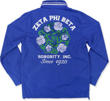 Big Boy Zeta Phi Beta Divine 9 S8 Ladies Windbreaker Jacket [Royal Blue]