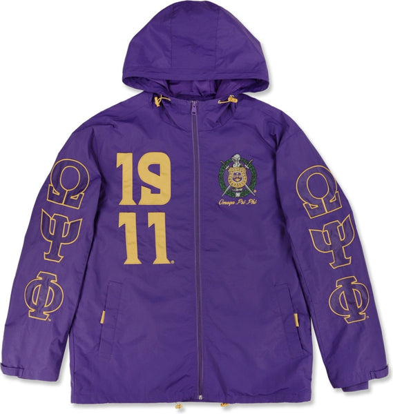 Big Boy Omega Psi Phi Divine 9 S8 Mens Windbreaker Jacket [Purple]