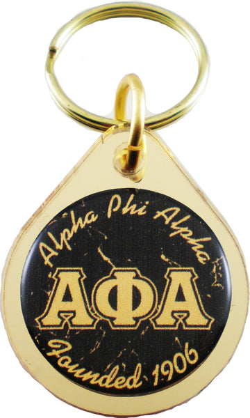 Alpha Phi Alpha Domed Key Chain [Gold]
