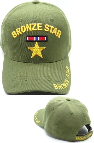 Bronze Star Medal Shadow Mens Cap [Olive Green]