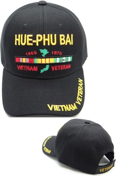 Hue-Phu Bai Vietnam Veteran Mens Cap [Black]