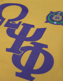 Big Boy Omega Psi Phi Divine 9 S16 Graphic Mens Tee [Gold]