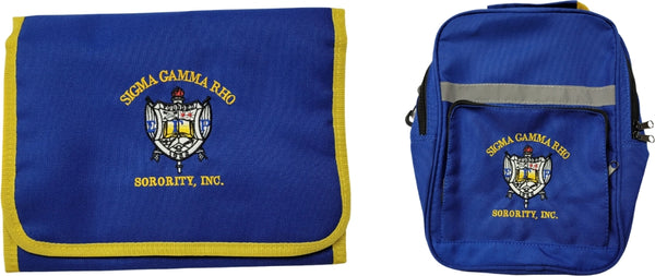 Buffalo Dallas Sigma Gamma Rho 2 Piece Travel Bag Bundle [Blue]