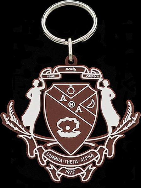 Lambda Theta Alpha PVC Crest Key Chain [Maroon]