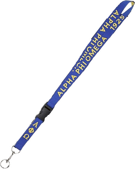 Alpha Phi Omega Break Away Woven Lanyard [Blue]