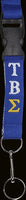 Tau Beta Sigma Break Away Woven Lanyard [Blue]