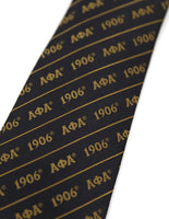 Big Boy Alpha Phi Alpha Divine 9 S3 Neck Tie [Black]