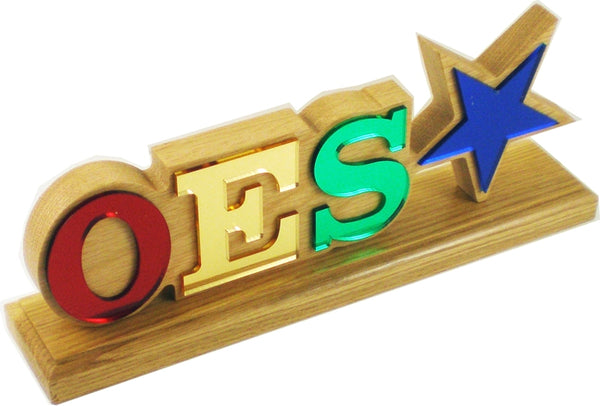 Eastern Star Wood Desk Top Letters [Brown]