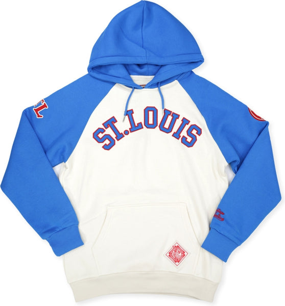 Big Boy St. Louis Stars Heritage Mens Hoodie [Ivory White/Royal Blue]