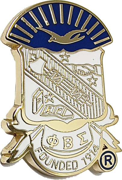 Phi Beta Sigma 3D Shield Lapel Pin [Gold]
