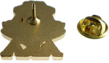 Alpha Kappa Alpha 3D Crest Lapel Pin With Letters [Gold]