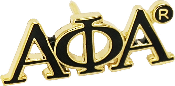 Alpha Phi Alpha Classic 3-Letter Lapel Pin [Black]