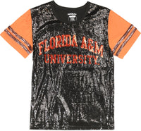 Big Boy Florida A&M Rattlers S6 Ladies Sequins Tee [Black]
