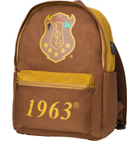 Iota Phi Theta USB Port Backpack [Brown]