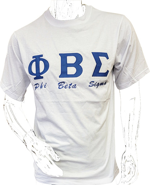 Buffalo Dallas Phi Beta Sigma Embroidered T-Shirt [Short Sleeve - White]