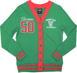 Big Boy Mississippi Valley State Delta Devils S10 Womens Cardigan [Green]