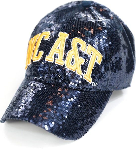 Big Boy North Carolina A&T Aggies S144 Ladies Sequins Cap [Navy Blue]