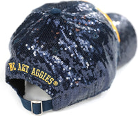 Big Boy North Carolina A&T Aggies S144 Ladies Sequins Cap [Navy Blue]