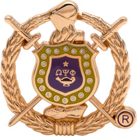 Omega Psi Phi 3D Shield Lapel Pin [Gold]
