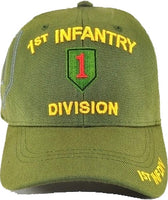 1st Infantry Division C1260 Side Shadow Mens Cap [Olive Green]