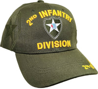 2nd Infantry Division C1261 Side Shadow Mens Cap [Olive Green]