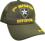 2nd Infantry Division C1261 Side Shadow Mens Cap [Olive Green]