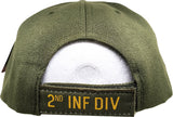 2nd Infantry Division C1261 Side Shadow Mens Cap [Olive Green]