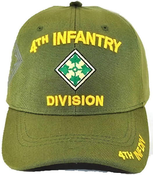 4th Infantry Division C1263 Side Shadow Mens Cap [Olive Green]