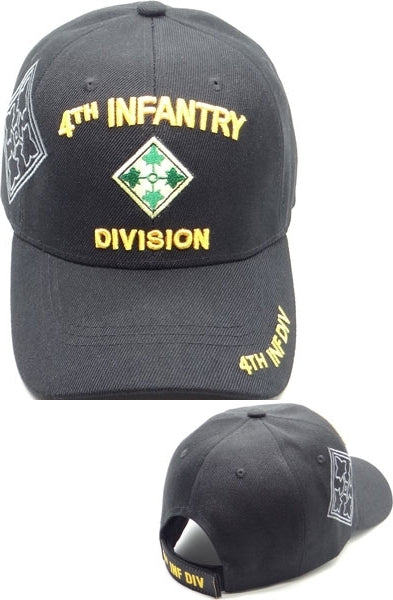 4th Infantry Division C1263 Side Shadow Mens Cap [Black]