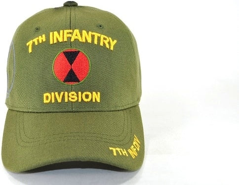 7th Infantry Division C1264 Side Shadow Mens Cap [Olive Green]