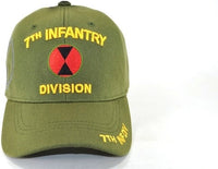 7th Infantry Division C1264 Side Shadow Mens Cap [Olive Green]