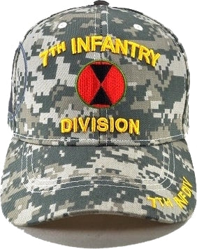 7th Infantry Division C1264 Side Shadow Mens Cap [Digital Camouflage]