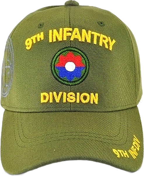 9th Infantry Division C1266 Side Shadow Mens Cap [Olive Green]