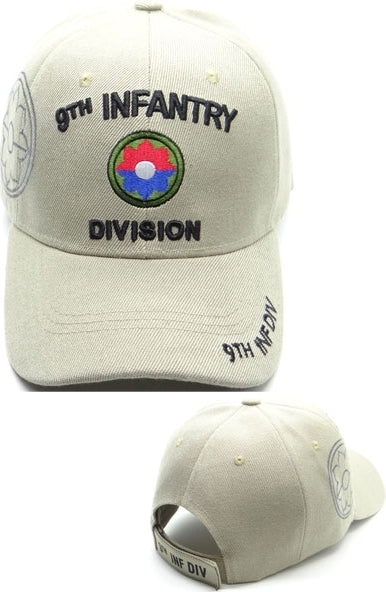 9th Infantry Division C1266 Side Shadow Mens Cap [Beige]