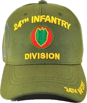 24th Infantry Division C1269 Side Shadow Mens Cap [Olive Green]