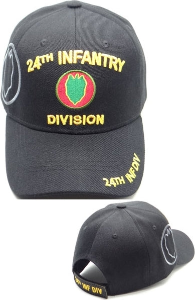 24th Infantry Division C1269 Side Shadow Mens Cap [Black]