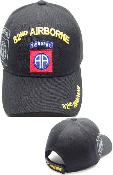 82nd Airborne C1271 Side Shadow Mens Cap [Black]