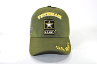 U.S. Army Star Veteran Shadow Mens Cap [Olive Green - Adjustable Size - Baseball Cap]